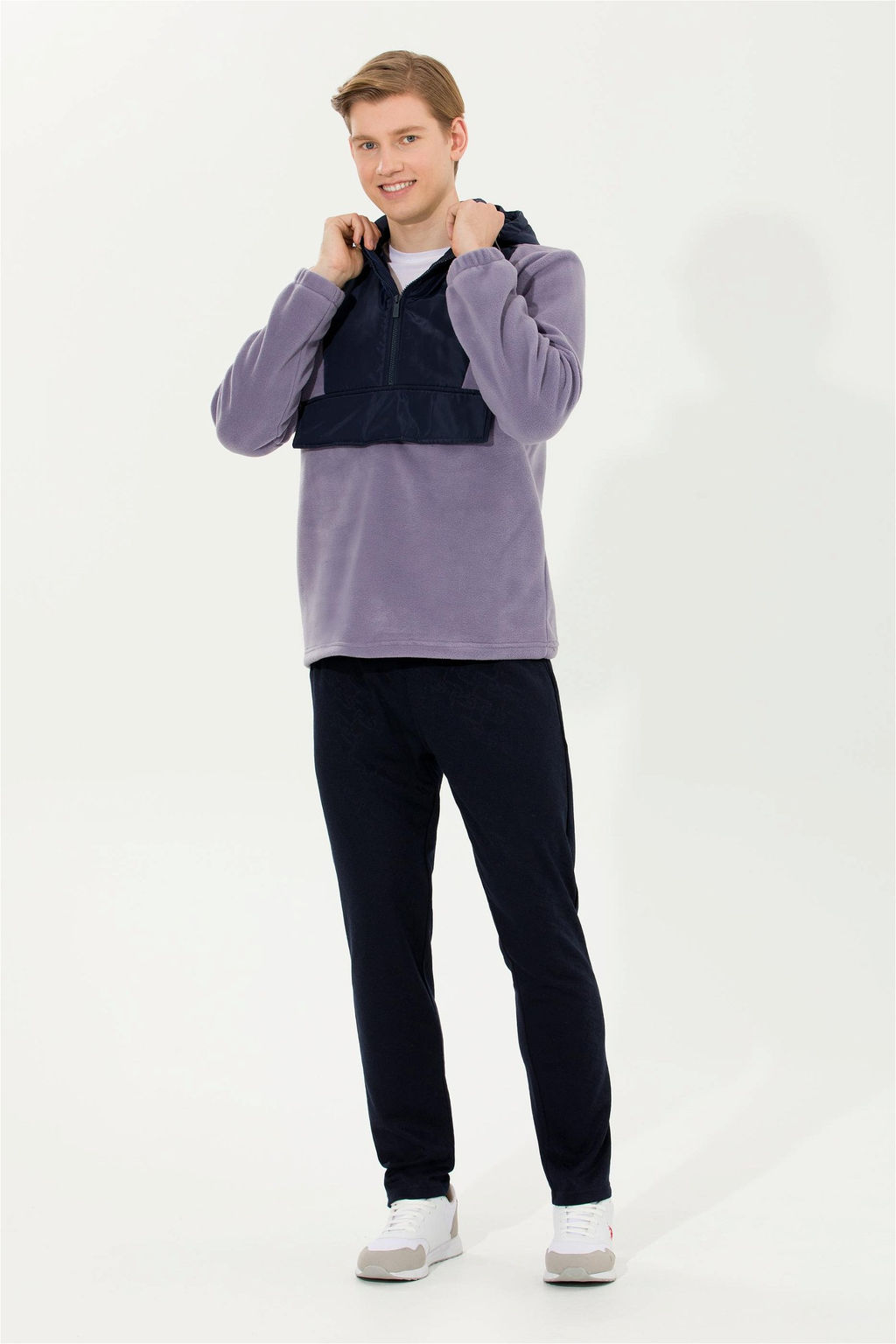 U. S. Polo Assn Мужская серая толстовка с капюшоном - U.s. polo assn фото 11