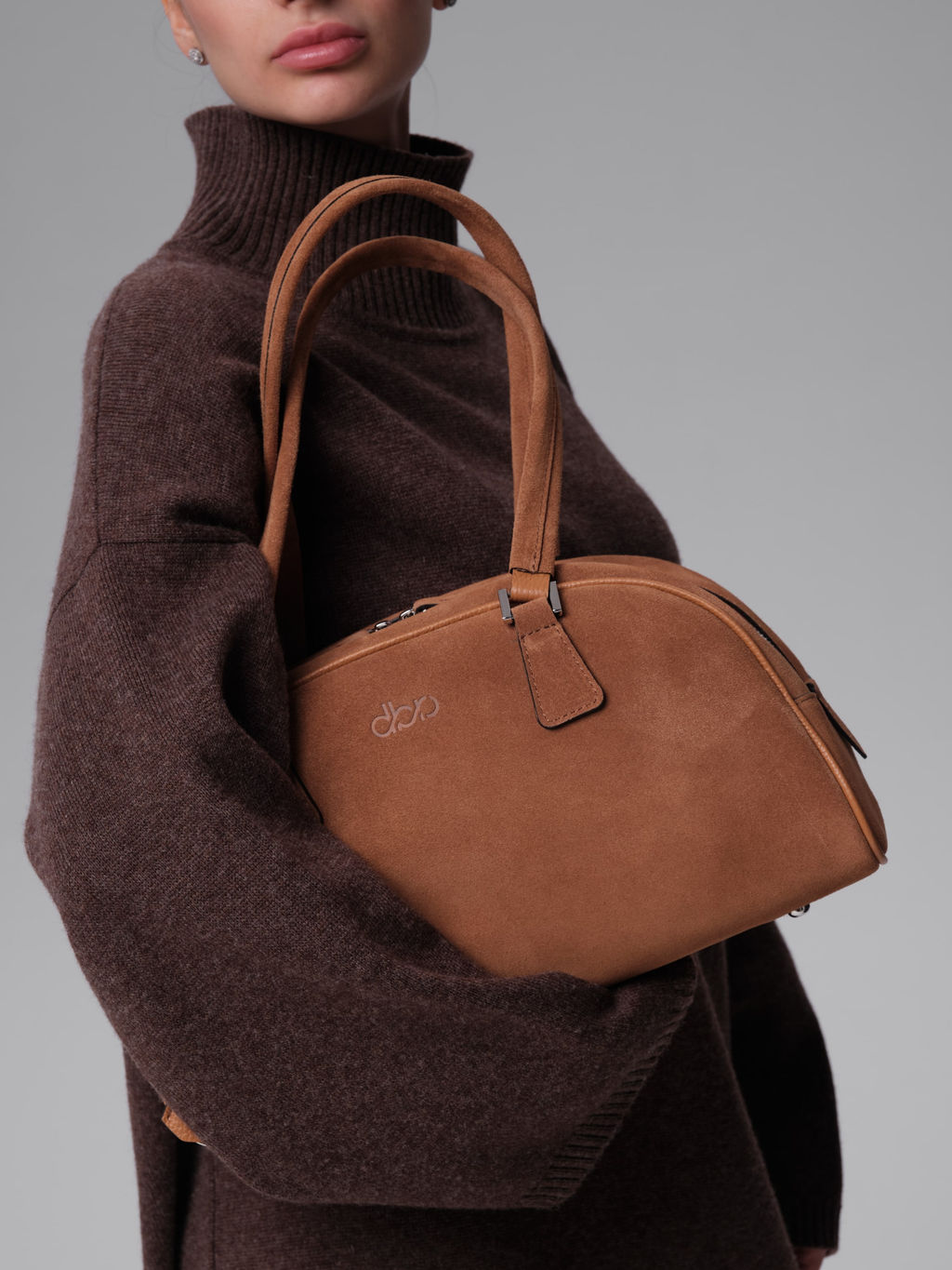 Замшевая сумка Charlotte DBR 31358 светло-коричневый  фото 5