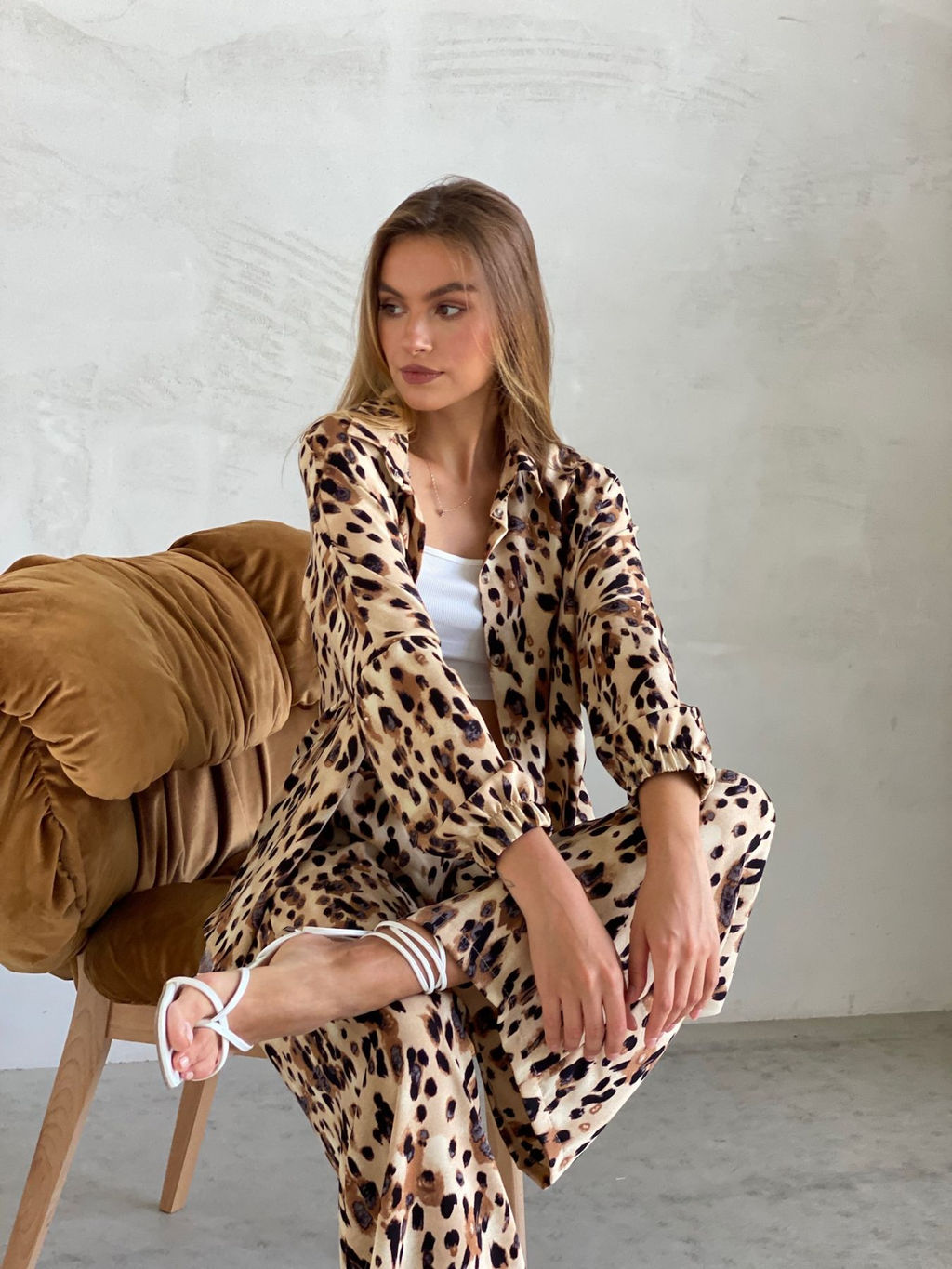 Martichelli Брюки коричнево-бежевые с принтом  фото 4