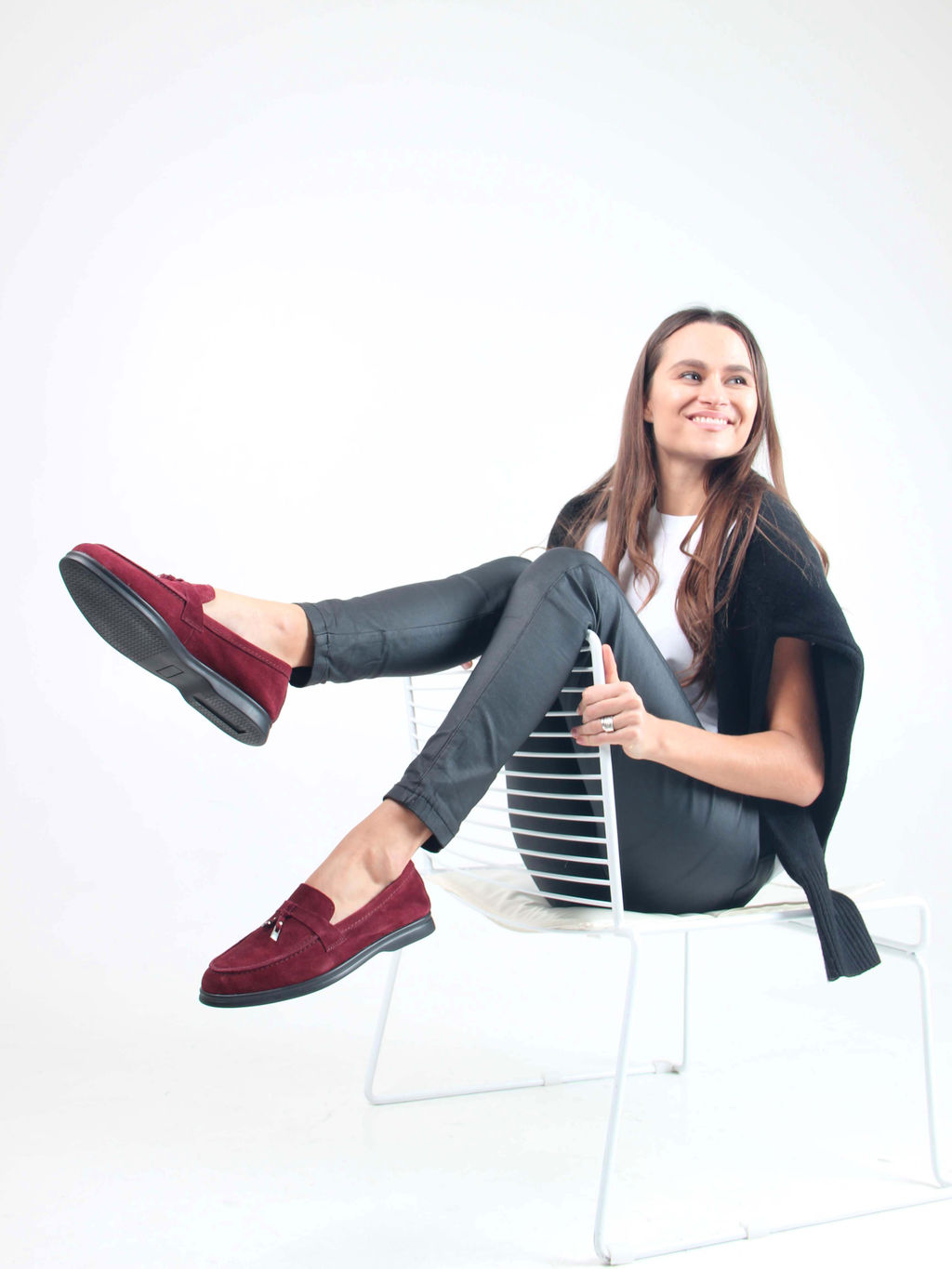 Лоферы туфли 170.2614bl. бордо замша