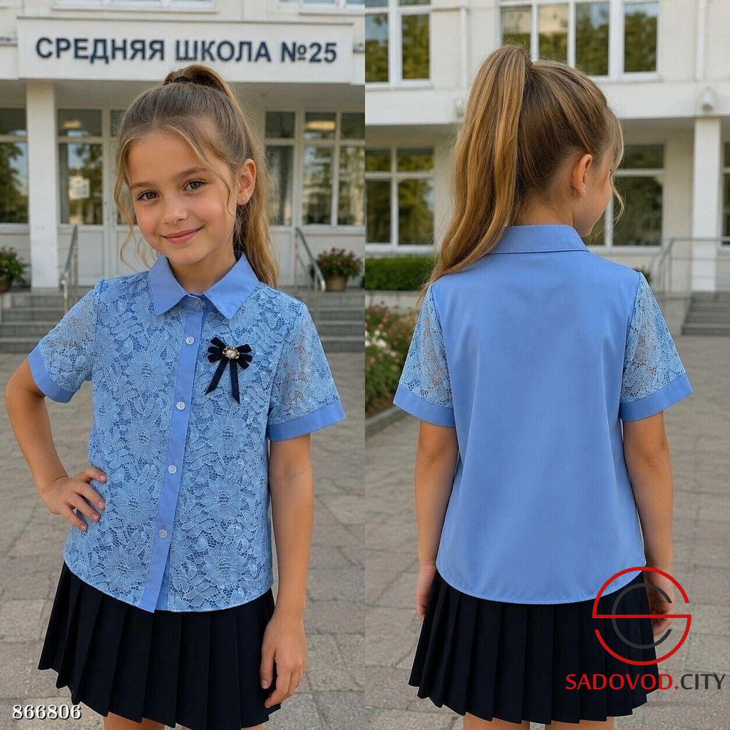 Детская школьная блузка - Fiona фото 3