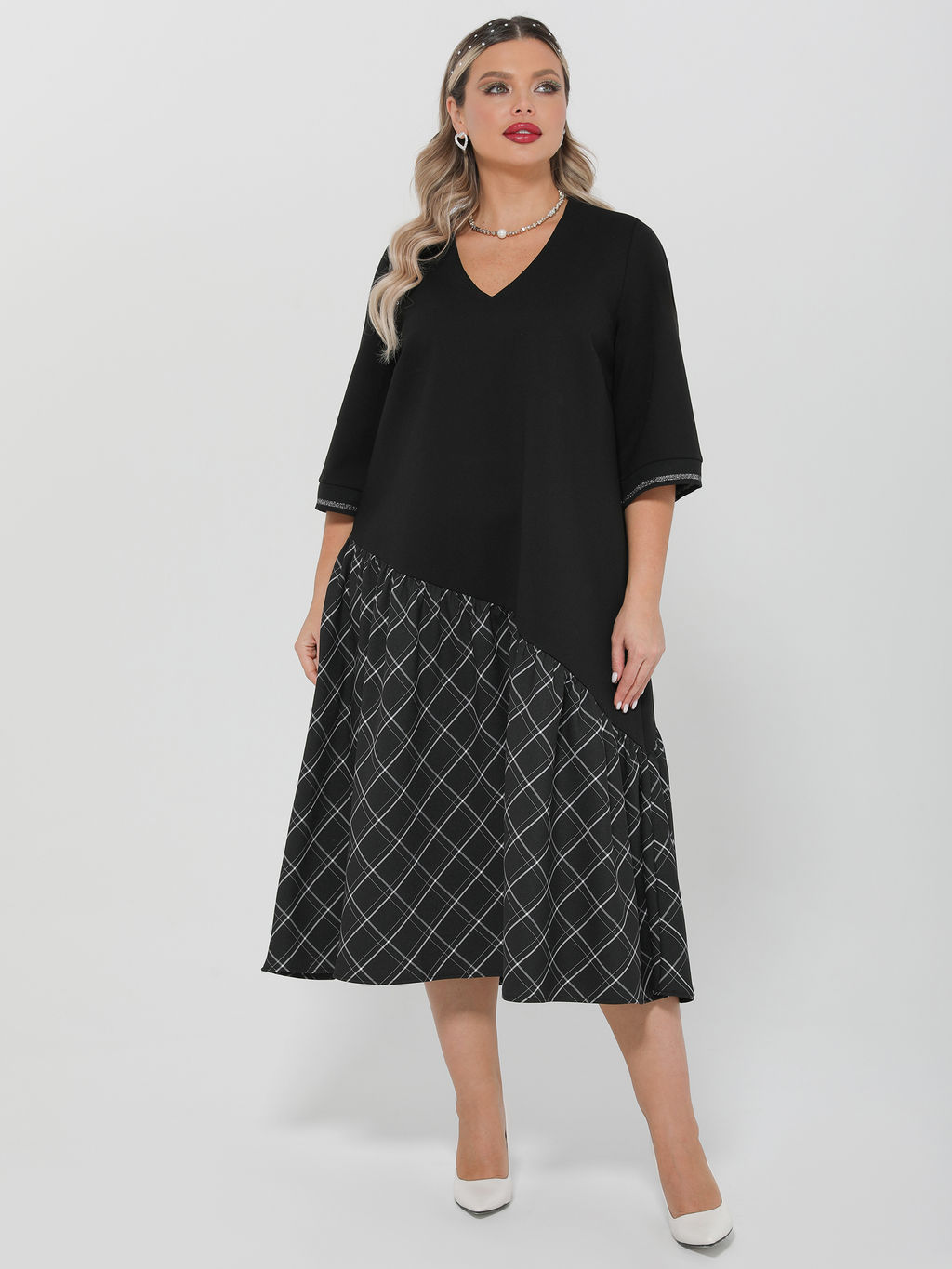 Платье 0345-1с черный матовый