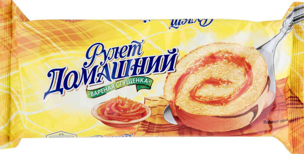 Цена за 2 шт Рулет "Домашний" вареная сгущенка 150гр/Раменский//471/