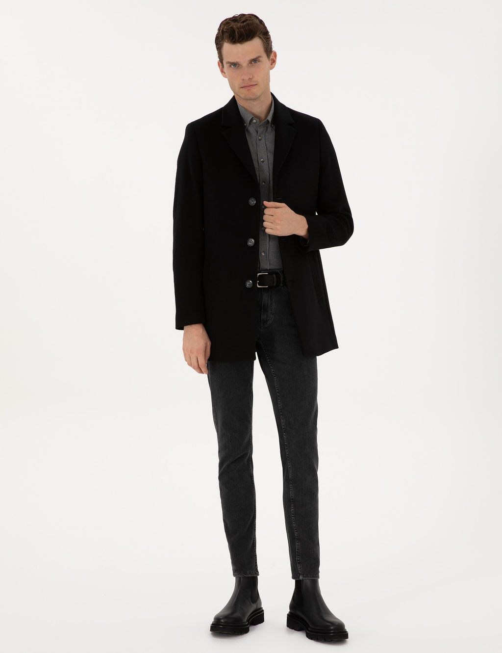 Siyah Ex. Slim Fit Ka_e Kaban - Pierre cardin фото 4