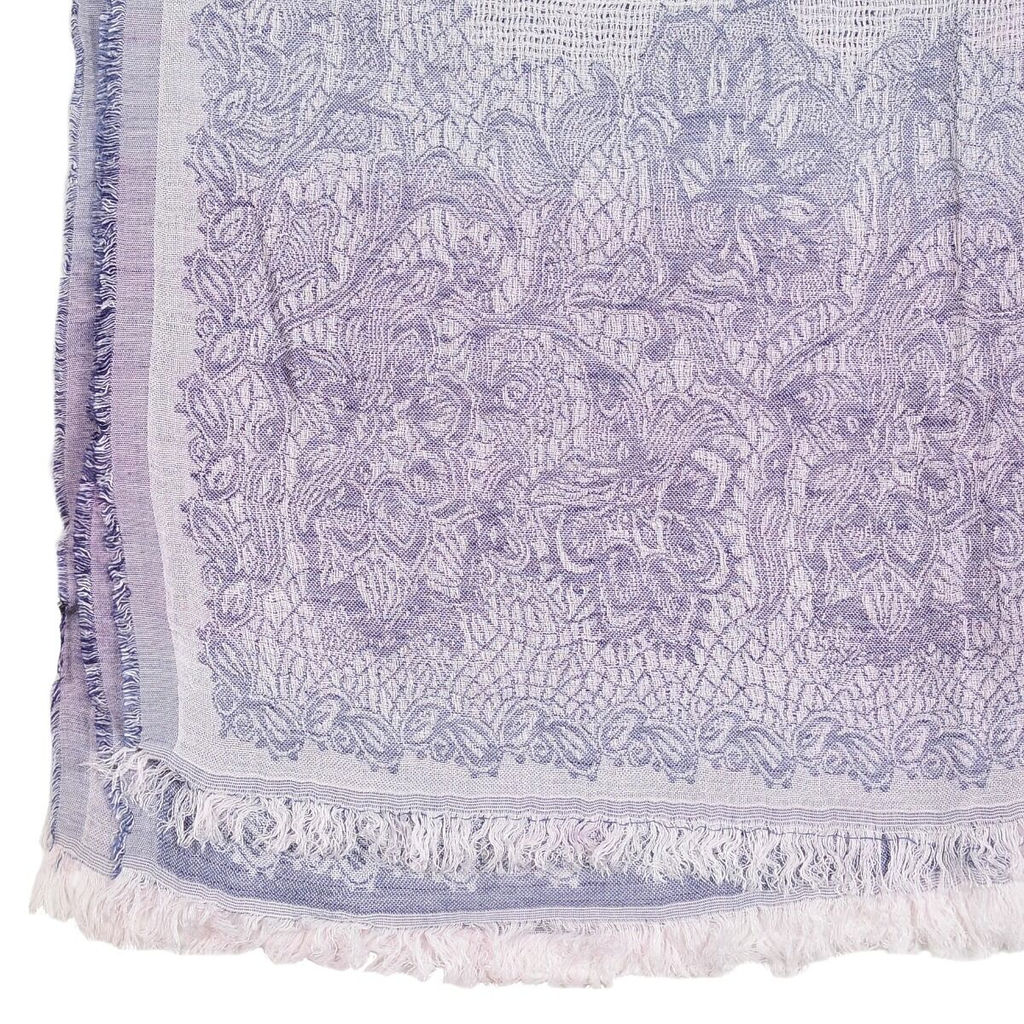 Палантин фиолетового цвета с цветочным принтом - Модные истории фото 2