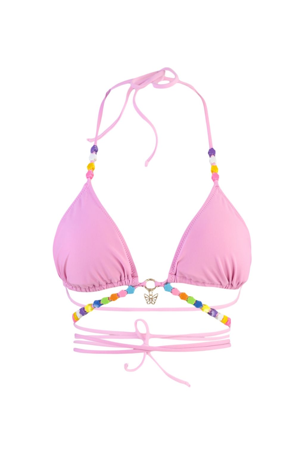 TRENDYOLMILLA Pembe Ucgen Boncuk Aksesuarl? Bikini Ustu TBESS23BU00235  фото 7