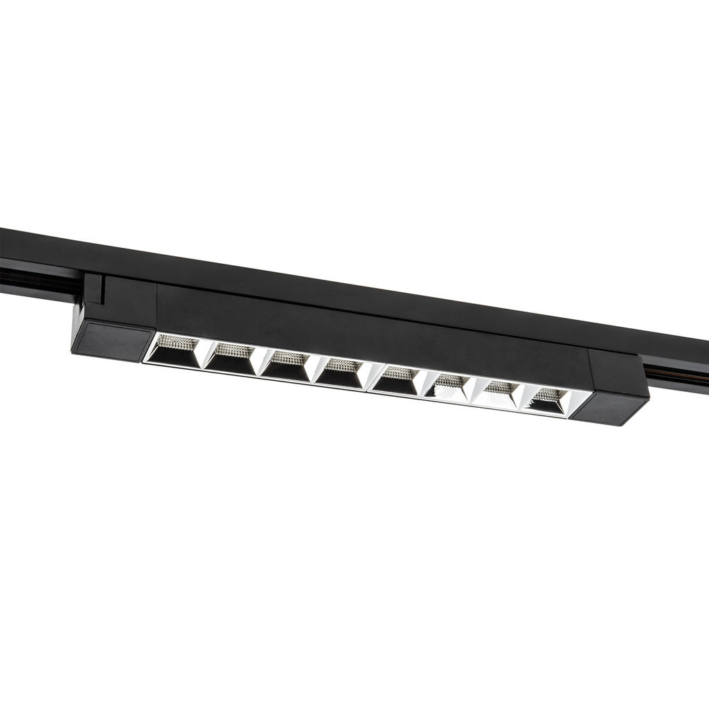 ULB-Q282 20W/4000K BLACK Светильник-прожектор светодиодный трековый. Линейный. 1600 Лм. Белый свет (4000К). Корпус черный. ТМ Volpe