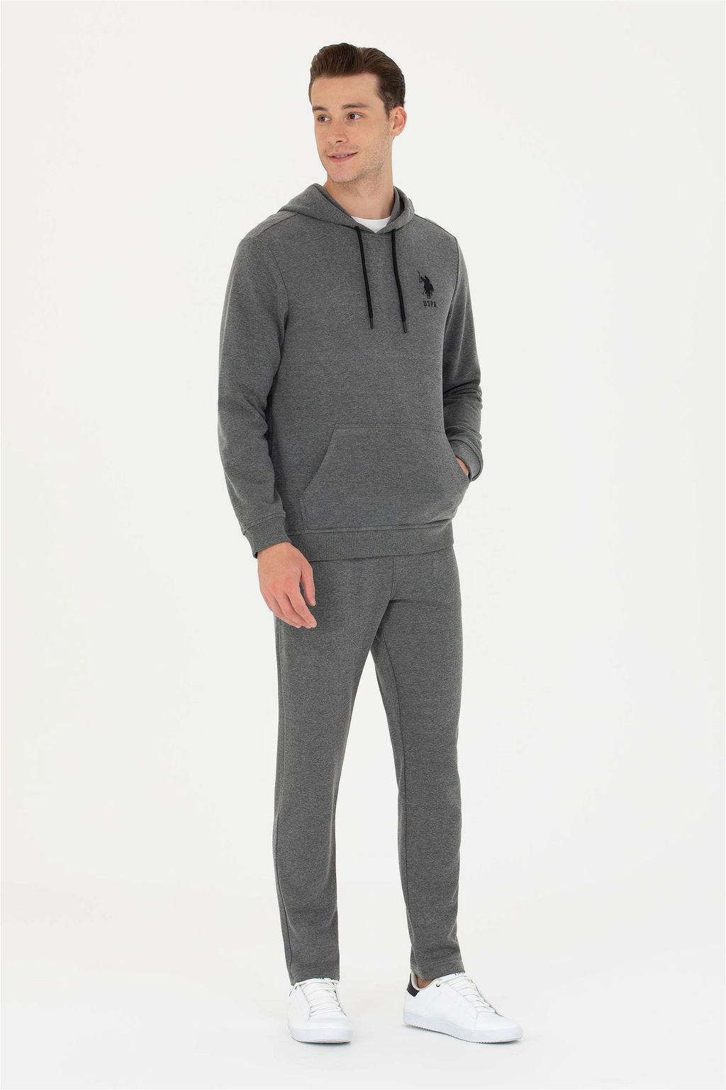 Мужские спортивные штаны антрацитового меланжа Неожиданная скидка в корзине