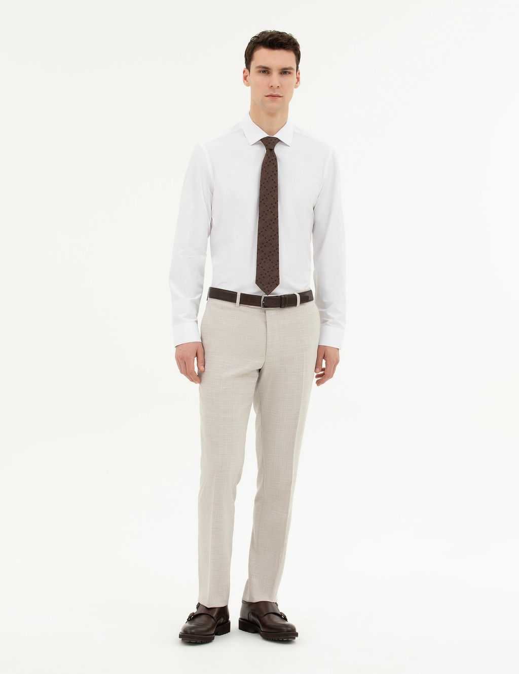 Beyaz Slim Fit Uzun Kollu Basic G_mlek