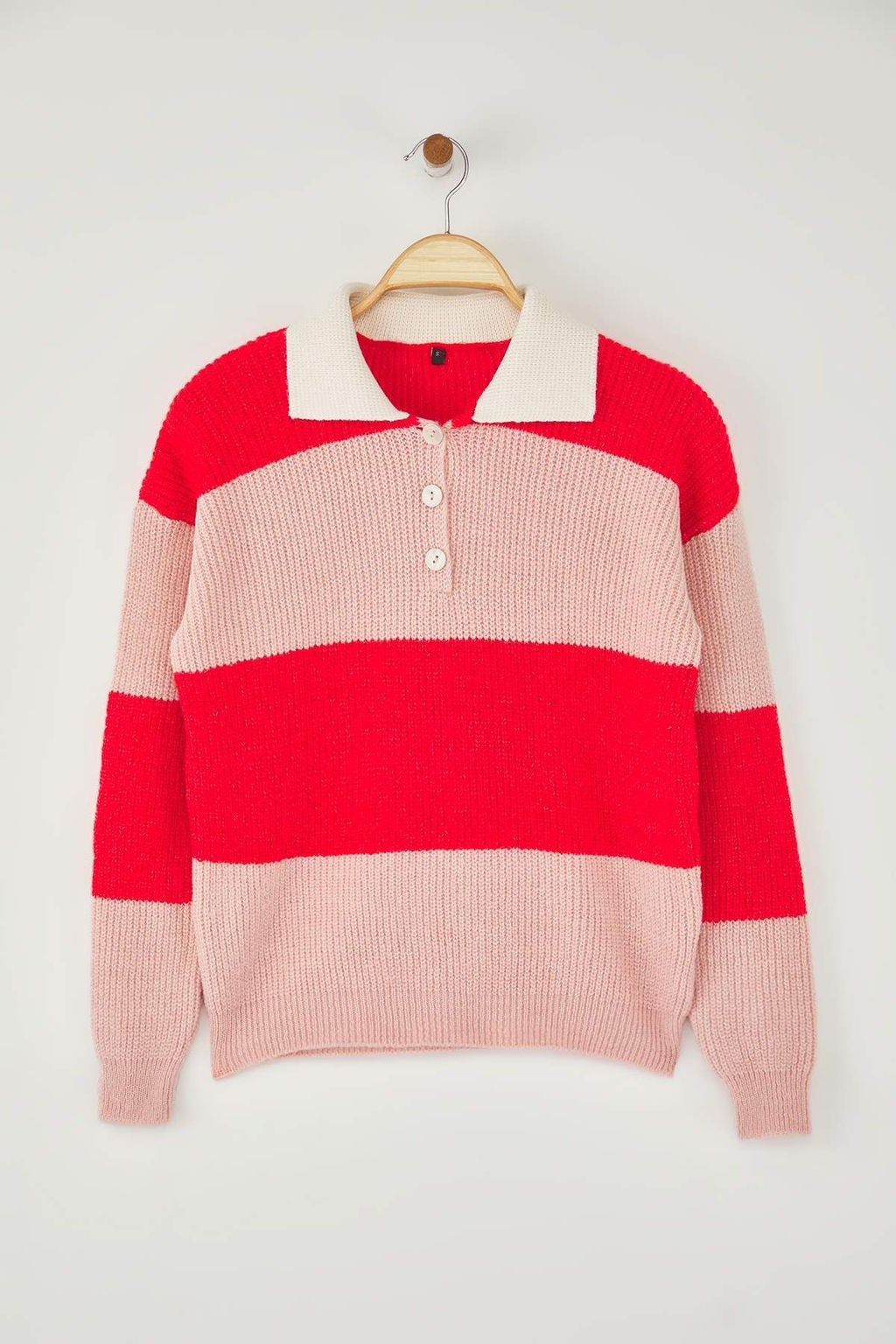 Lacivert Yumusak Dokulu Polo Yaka Triko Kazak TWOAW26KZ00038 - Trendyolmilla фото 12