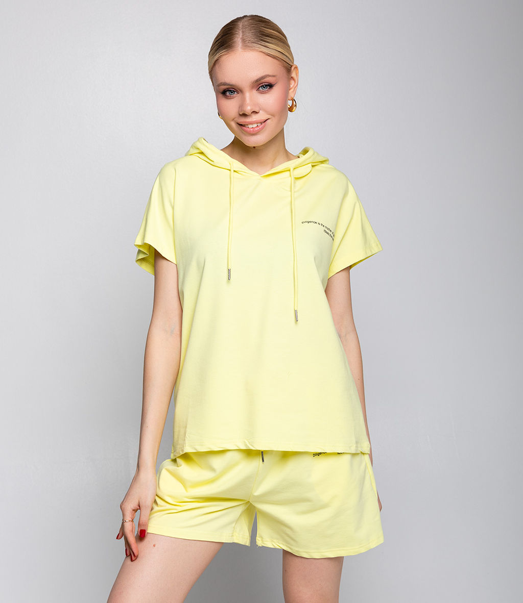 Спортивный костюм #КТ3885, светло-жёлтый