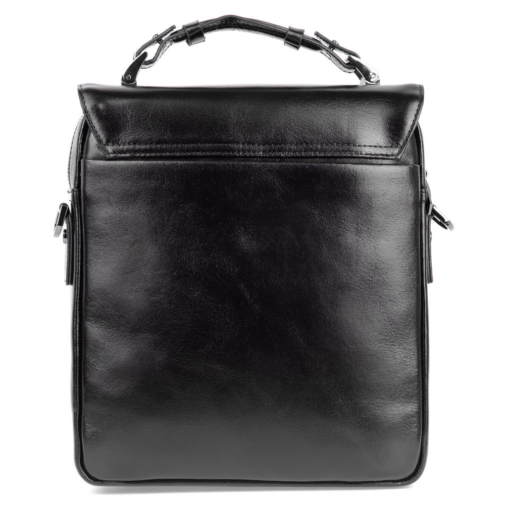 H5145-7 black, Мужская кожаная сумка "Планшет", Barcelo Biagi
