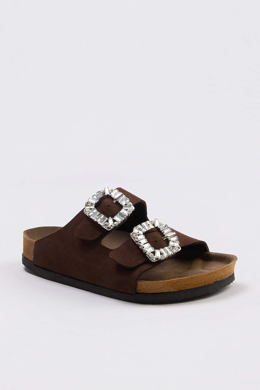 Trendyol Shoes Vizon Tas Aksesuar Detayl? Cift Tokal? Kad?n Terlik TAKSS24TE00002 - Trendyolmilla фото 15