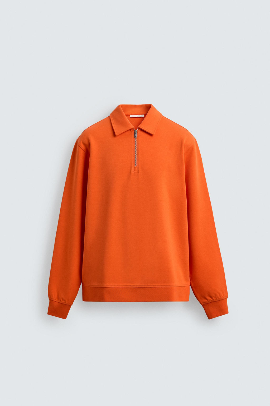 SUDADERA POLO INTERLOCK CREMALLERA / Naranja - Zara фото 8
