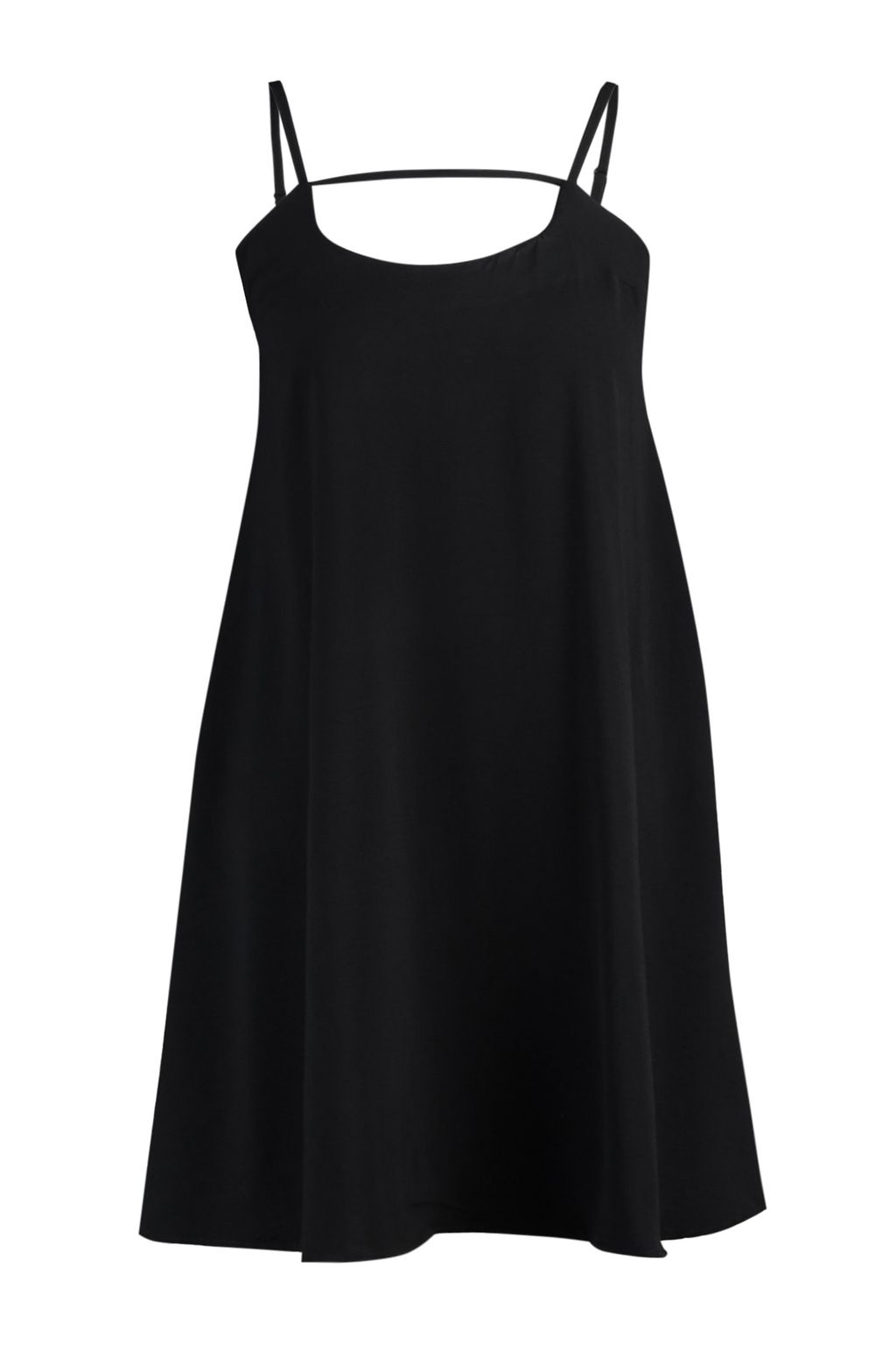 TRENDYOLMILLA Siyah Rahat Kesim Ask?l? Yaka Detayl? Mini Dokuma Elbise TWOSS22EL00594