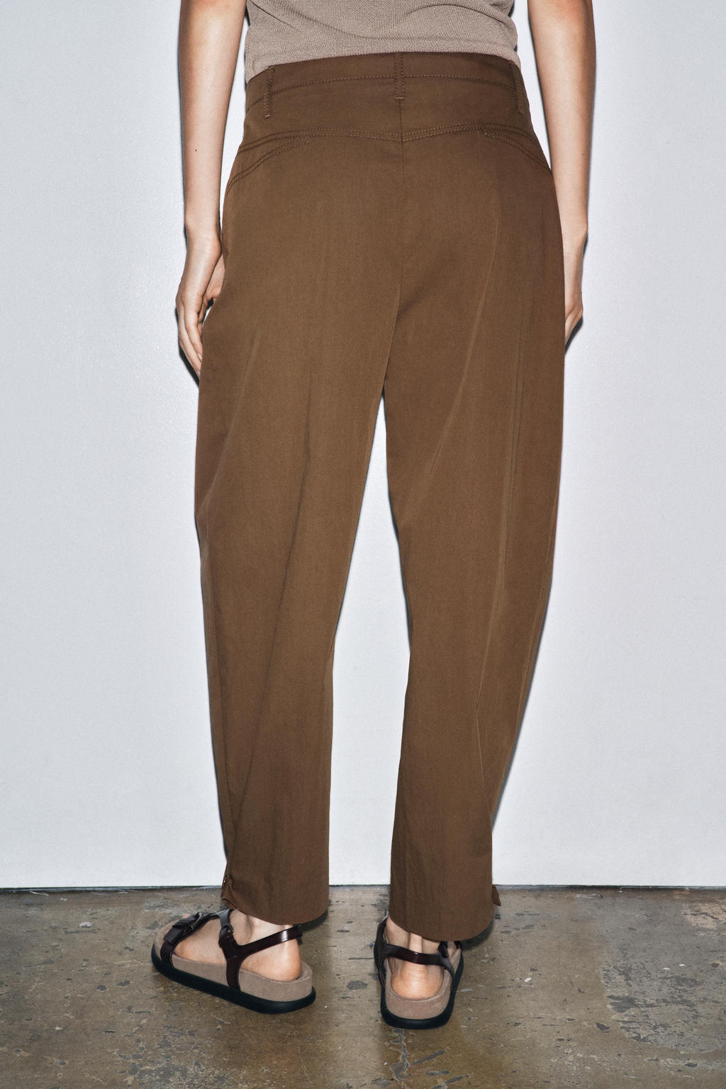 ZW COLLECTION DARTED TROUSERS WITH BELT LOOPS - Zara фото 11