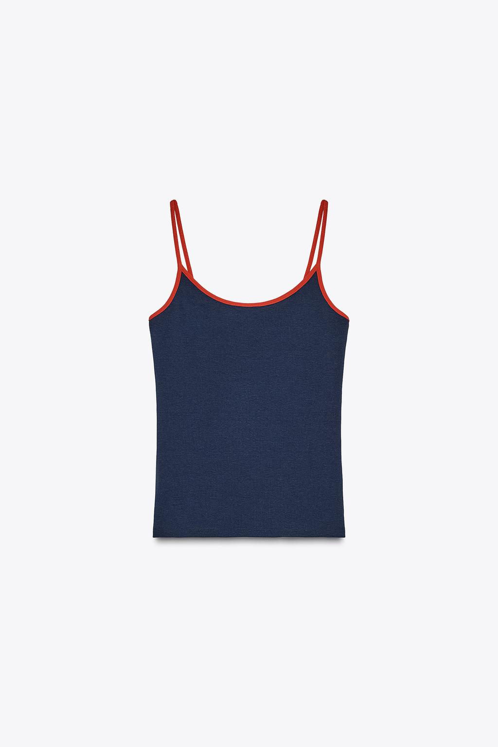 CONTRAST STRAP VEST TOP - Zara фото 3