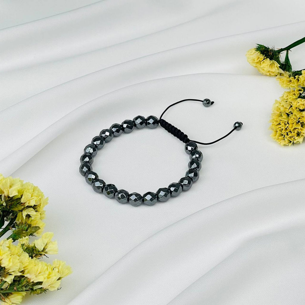 Браслет регулируемый из Гематита от 18 см - Радуга самоцветов фото 2