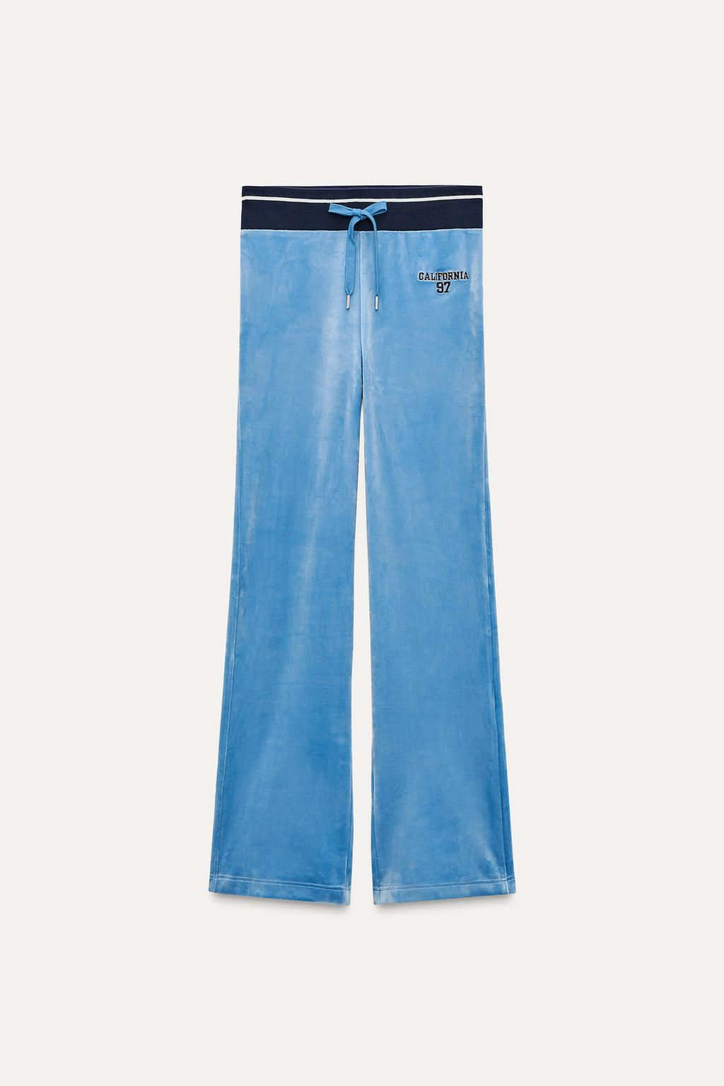 EMBROIDERED VELVET TROUSERS - Zara фото 3