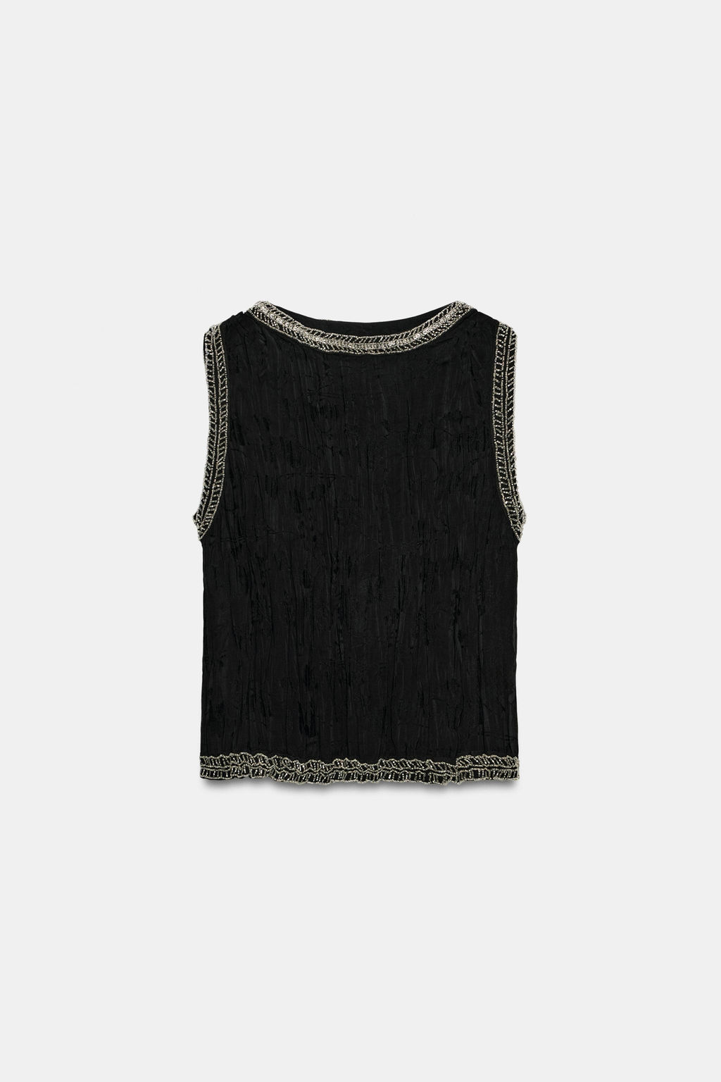 TOP JACQUARD ABALORIOS ZW COLLECTION / Negro