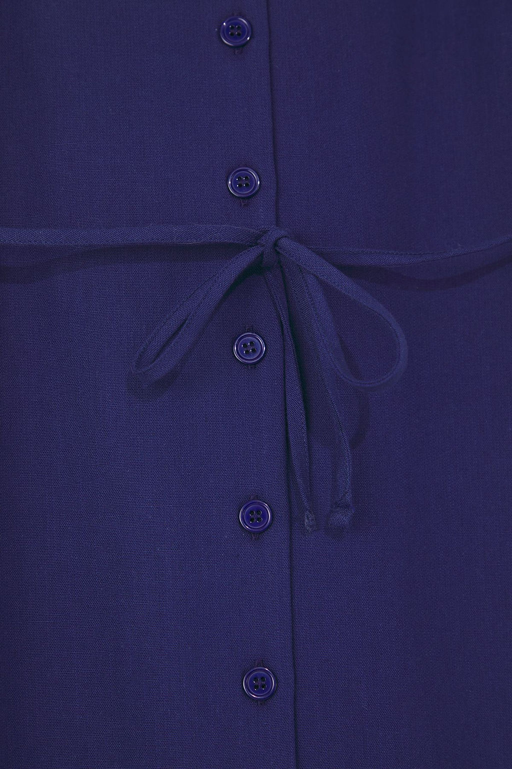 Trendyolmilla Lacivert Kusakl? Keten Kar?s?ml? Midi Dokuma Gomlek Elbise TWOSS25EL00651  фото 11