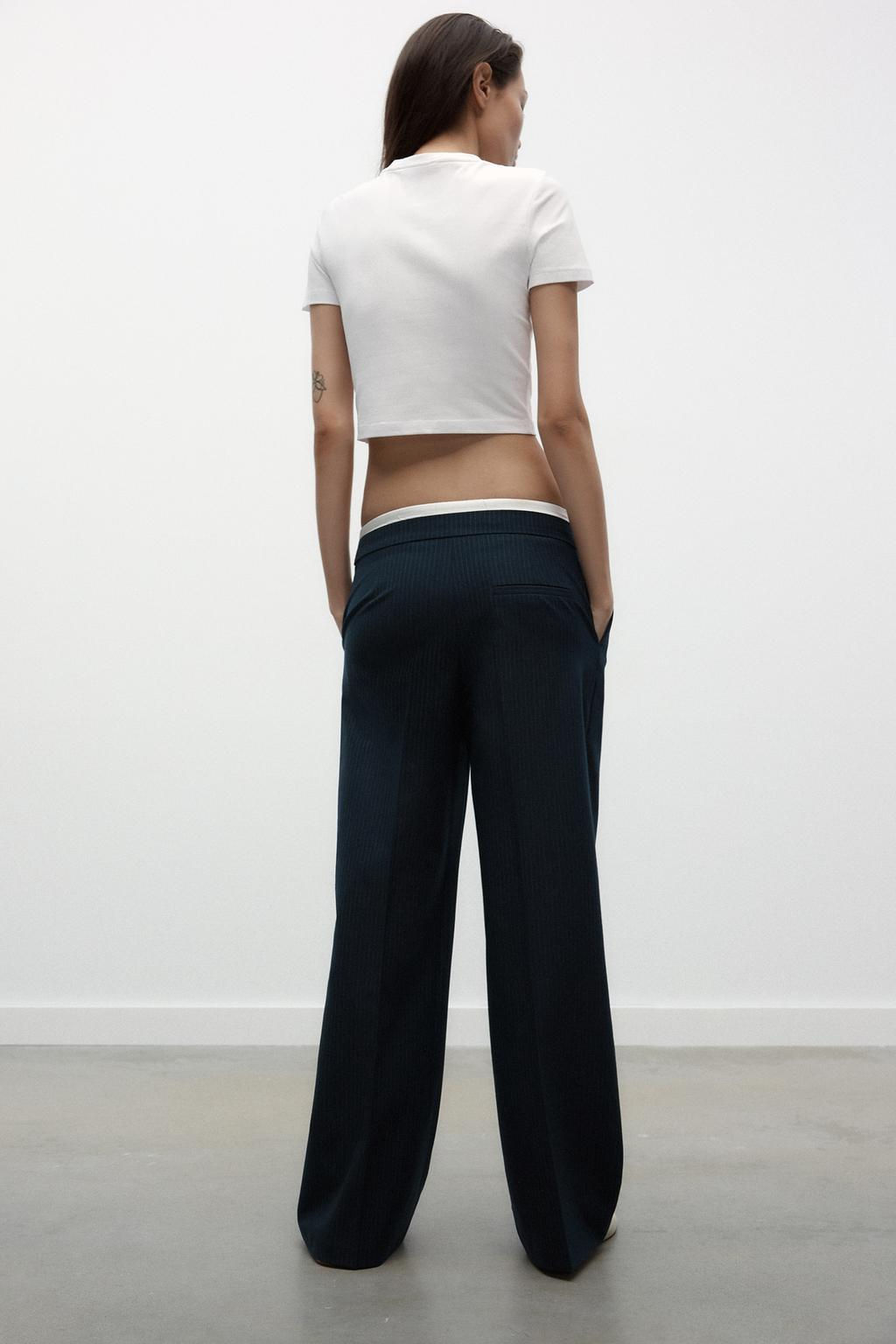 WIDE-LEG TROUSERS WITH DOUBLE WAISTBAND - Zara фото 27