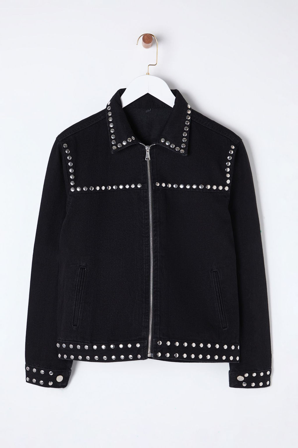 Siyah Gumus Trok Tasl? Denim Ceket TWOSS25CE00019 - Trendyolmilla фото 6