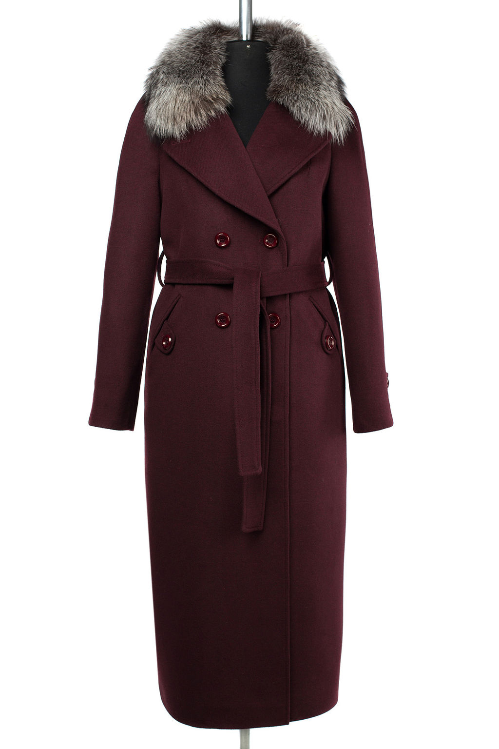 Мех натуральный (чернобурая лисица), Пальто утепленное Холлофайбер 300 - El podio фото 10