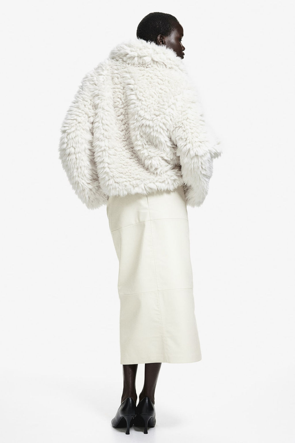 Falda de tubo en tejido revestido - H&m фото 4