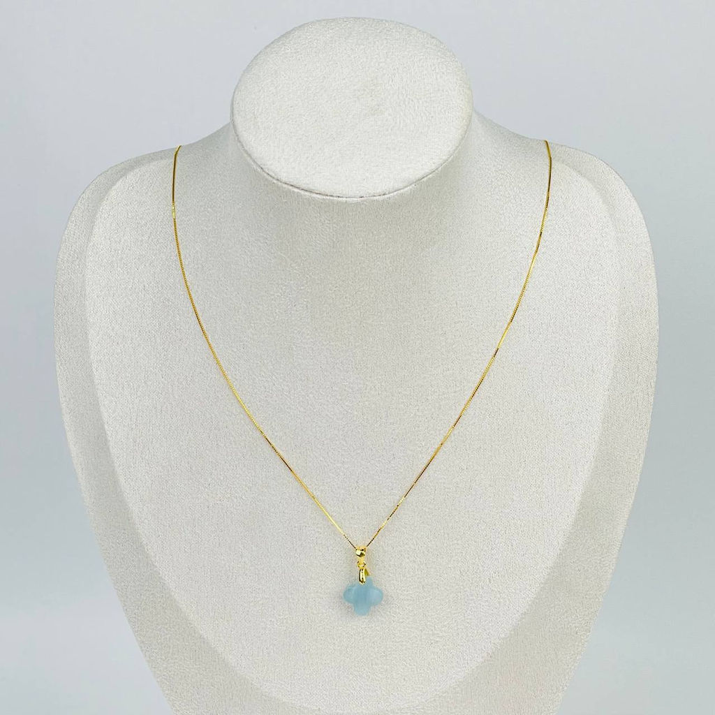 Кулон на цепочке из Аквамарина 45 см