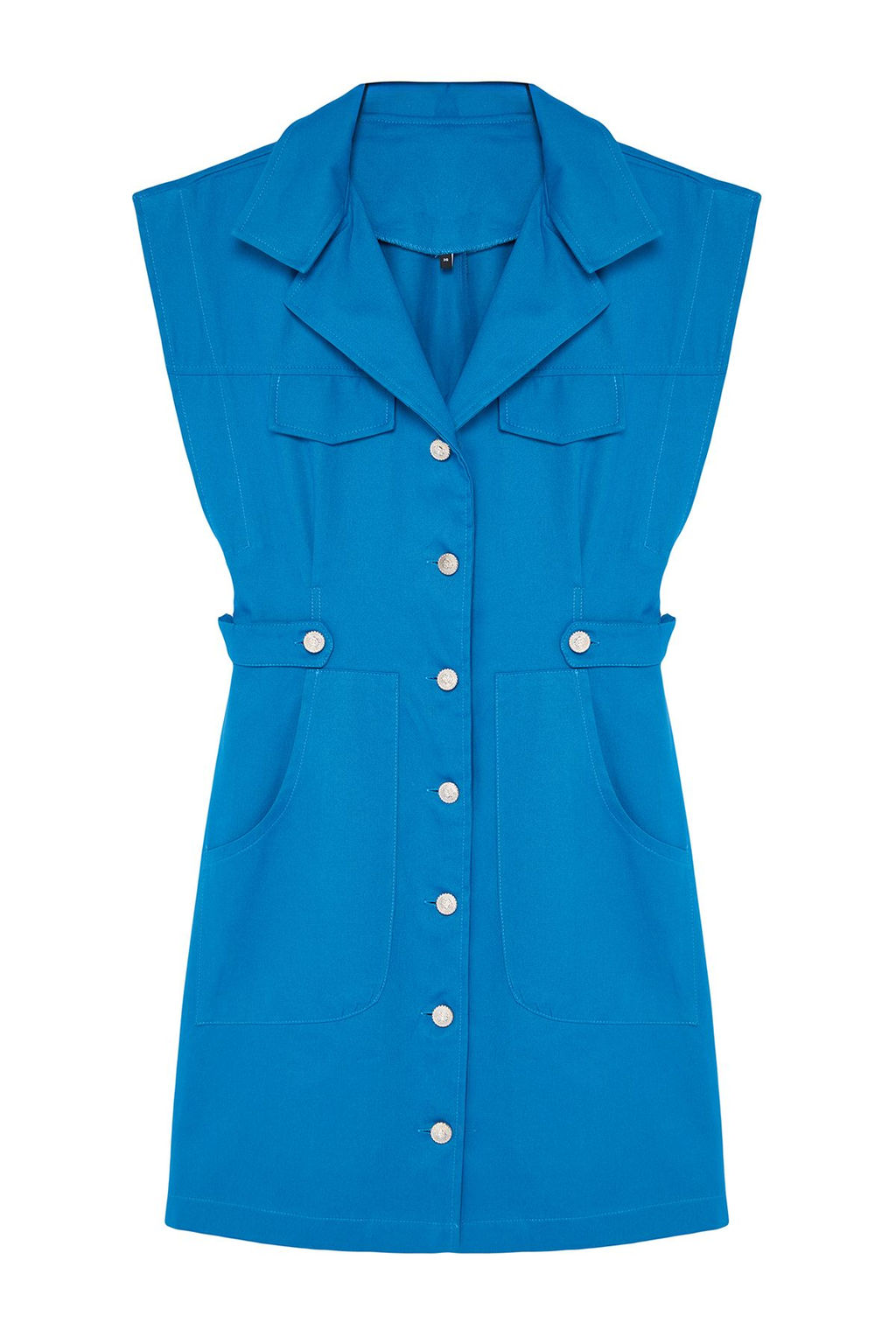 TRENDYOLMILLA Ekru Dugme Detayl? Gabardin Mini Dokuma Gomlek Elbise TWOSS22EL2970 фото 26