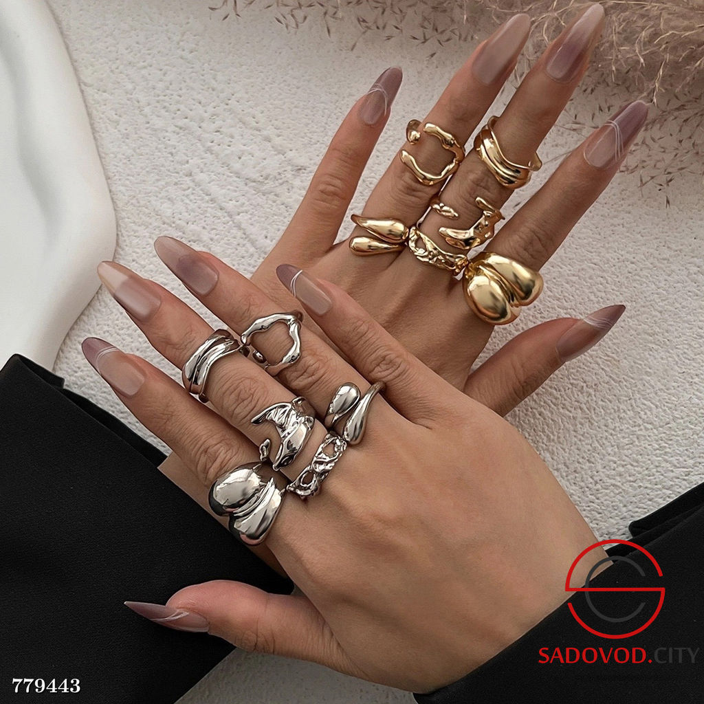 Набор колец бижутерия 6 шт