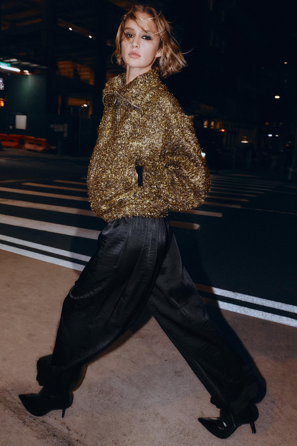 METALLIC THREAD BOMBER JACKET - Zara фото 5