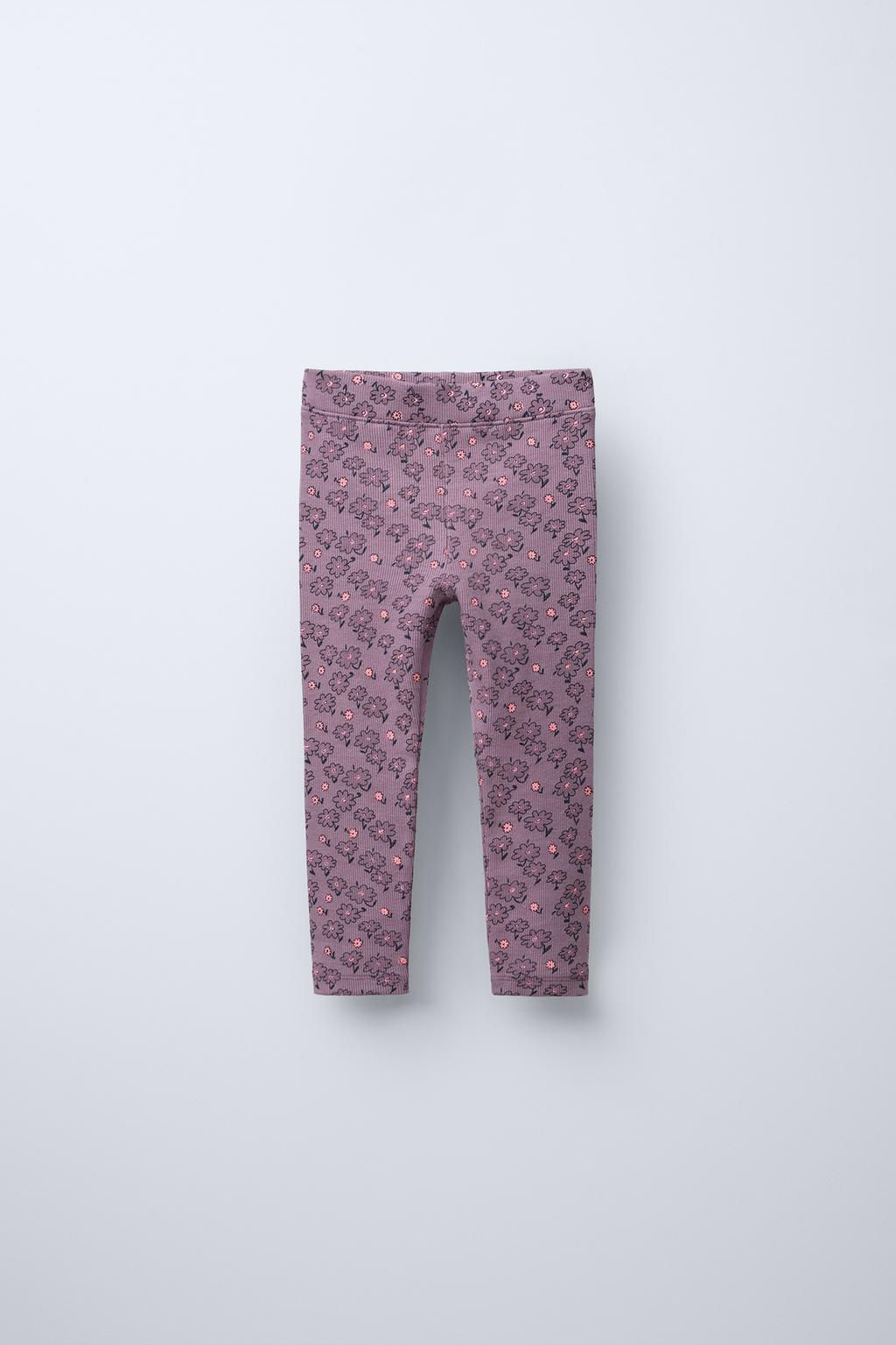 RIBBED PRINTED LEGGINGS - Zara фото 5