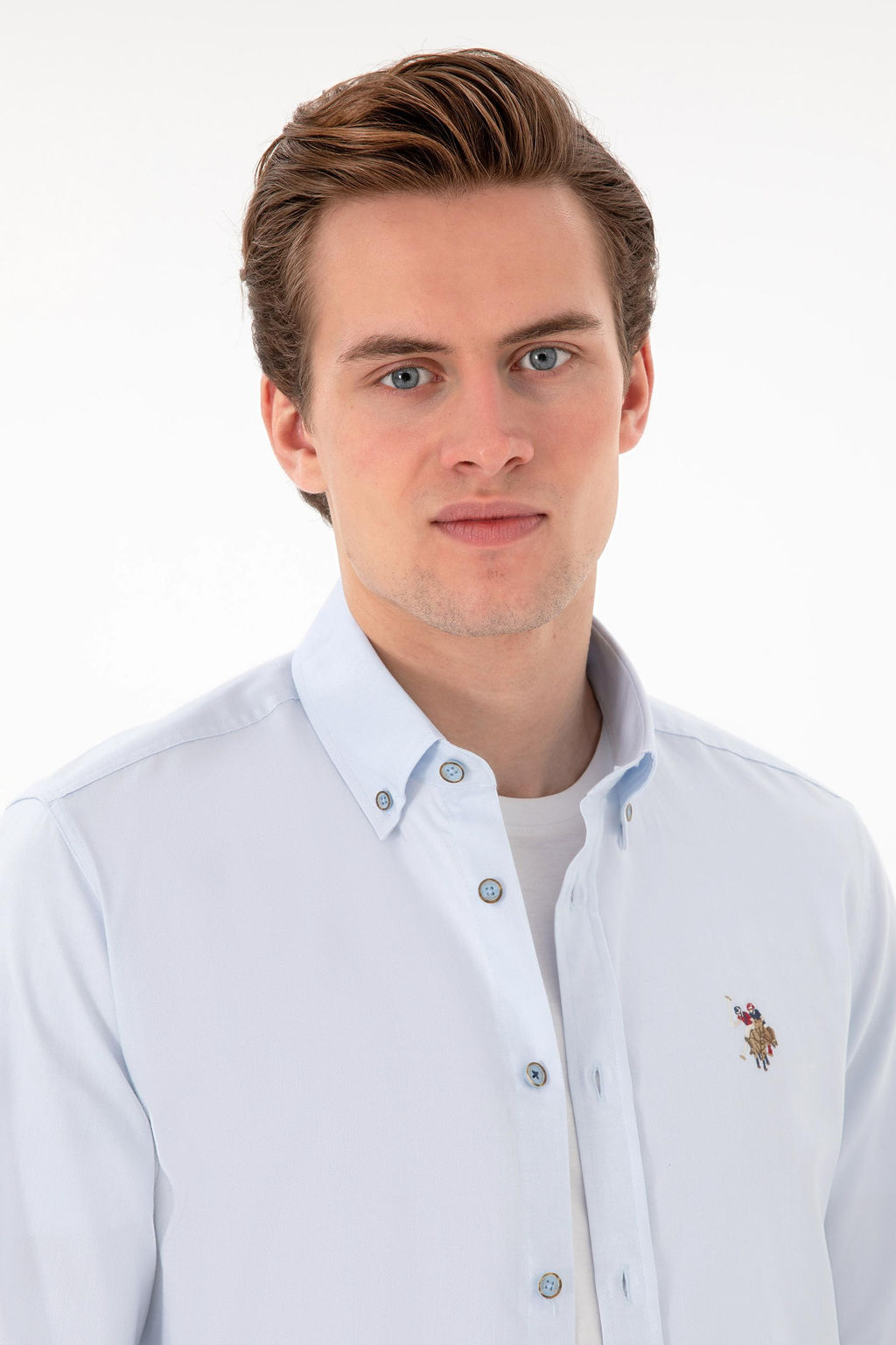 Erkek A__k Mavi Uzun Kollu Basic G_mlek Sepette S_rpriz _ndirim - U.s. polo assn фото 2