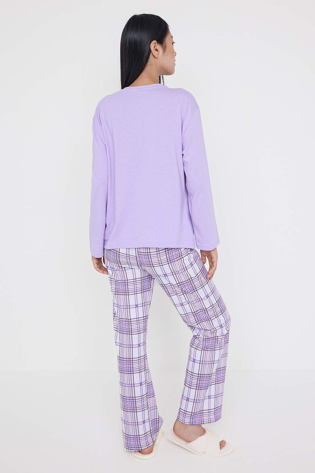 K?rm?z?-Beyaz Ay?c?kl? K?s Temal? Orme Pijama Tak?m? THMAW26PT00047 - Trendyolmilla фото 10