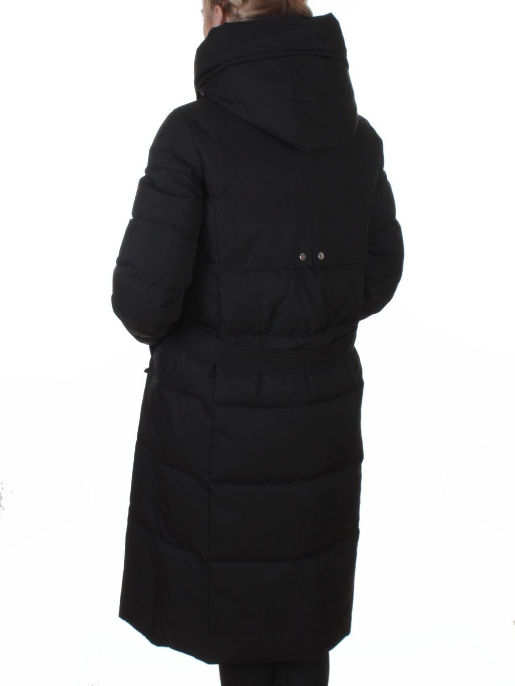 8321 BLACK Пальто зимнее женское (200 гр. холлофайбер)