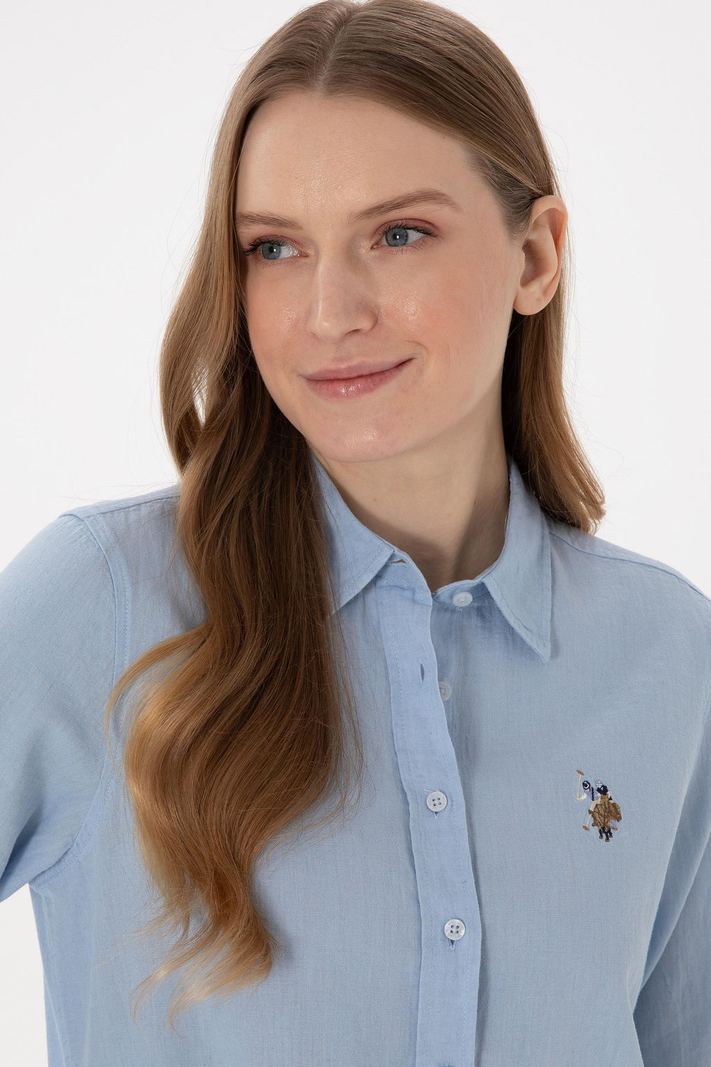 Kad_n A__k Mavi Uzun Kollu Basic G_mlek Sepette S_rpriz _ndirim - U.s. polo assn фото 2