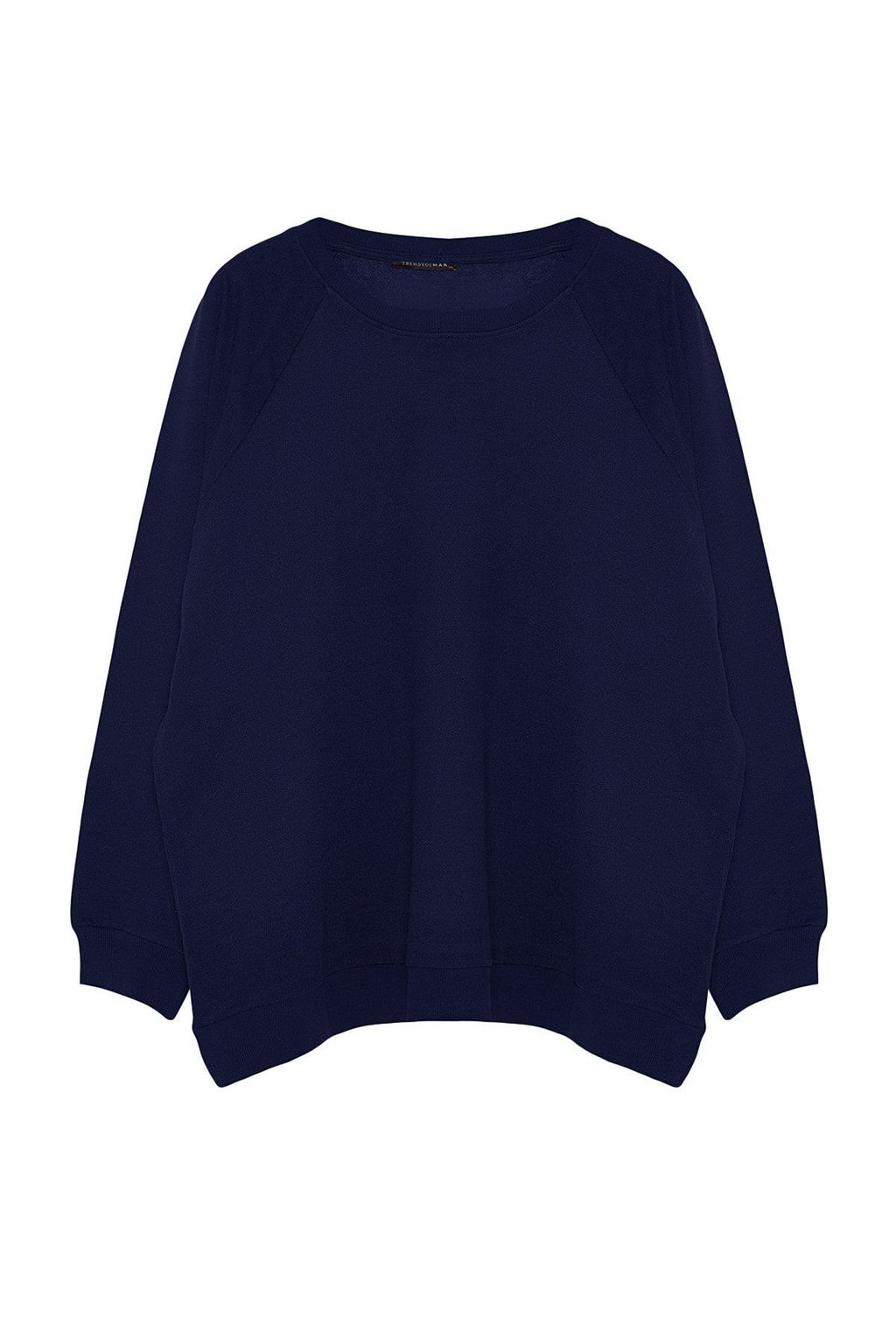 TRENDYOL MAN Lacivert Buyuk Beden Bisiklet Yaka Oversize/Genis Kesim Ici Polarl? Sweatshirt TMNAW24AO00007 - Trendyolmilla фото 31