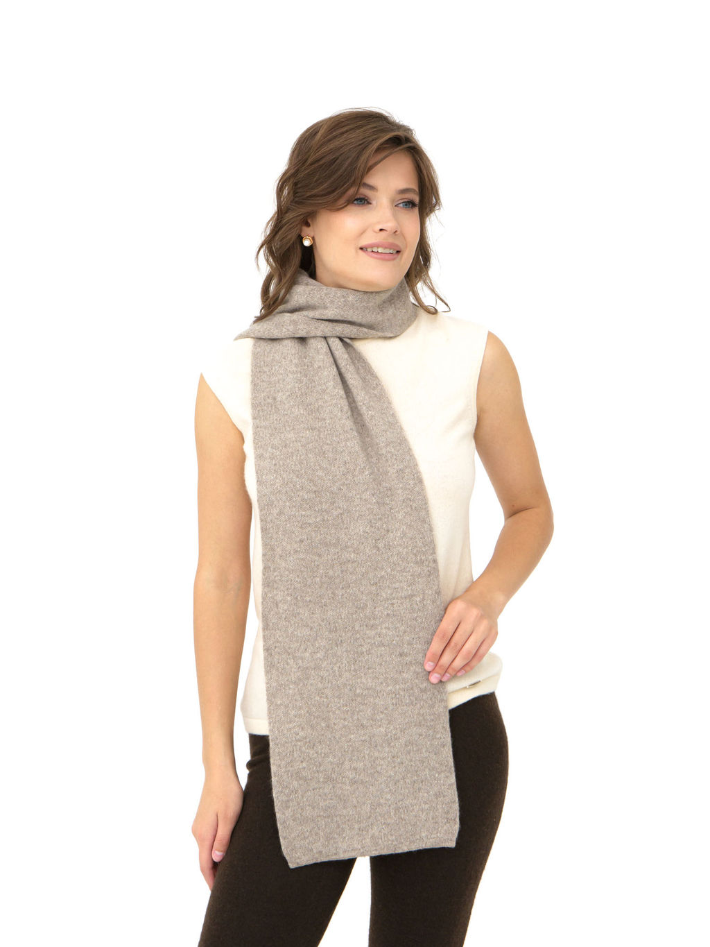 Шарф из шерсти 3789 серый