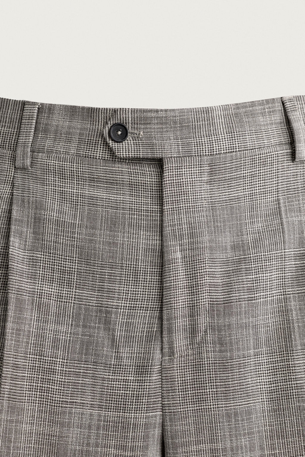 PANTAL?N PLIEGUES TRAJE CUADROS CON LANA / Gris claro - Zara фото 7
