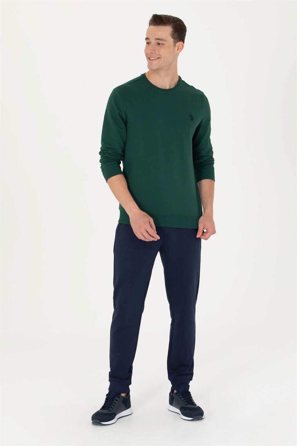 U. S. Polo Assn Мужской зеленый свитшот с круглым вырезом - U.s. polo assn фото 3