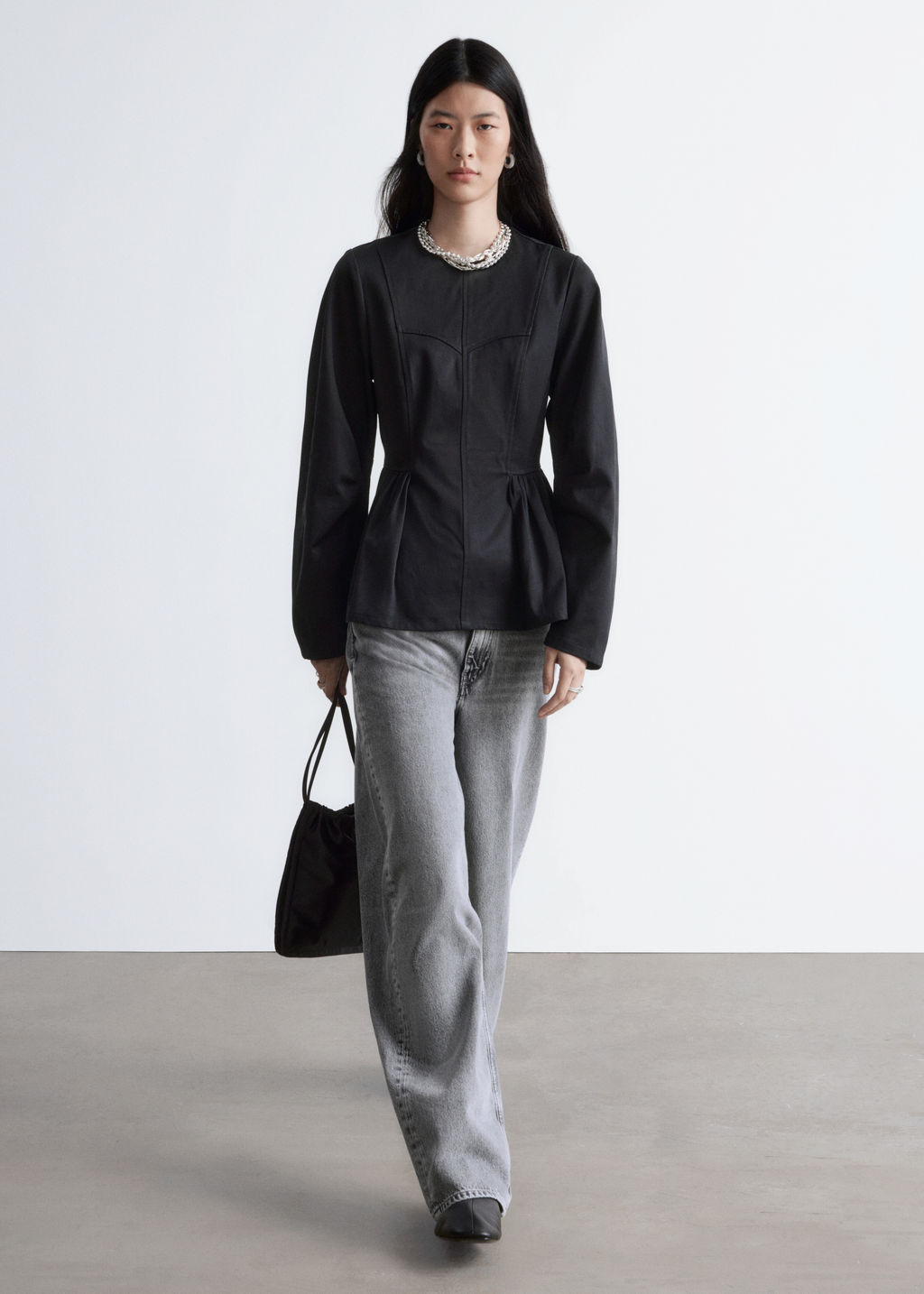 Top peplum de algod?n - H&m фото 8