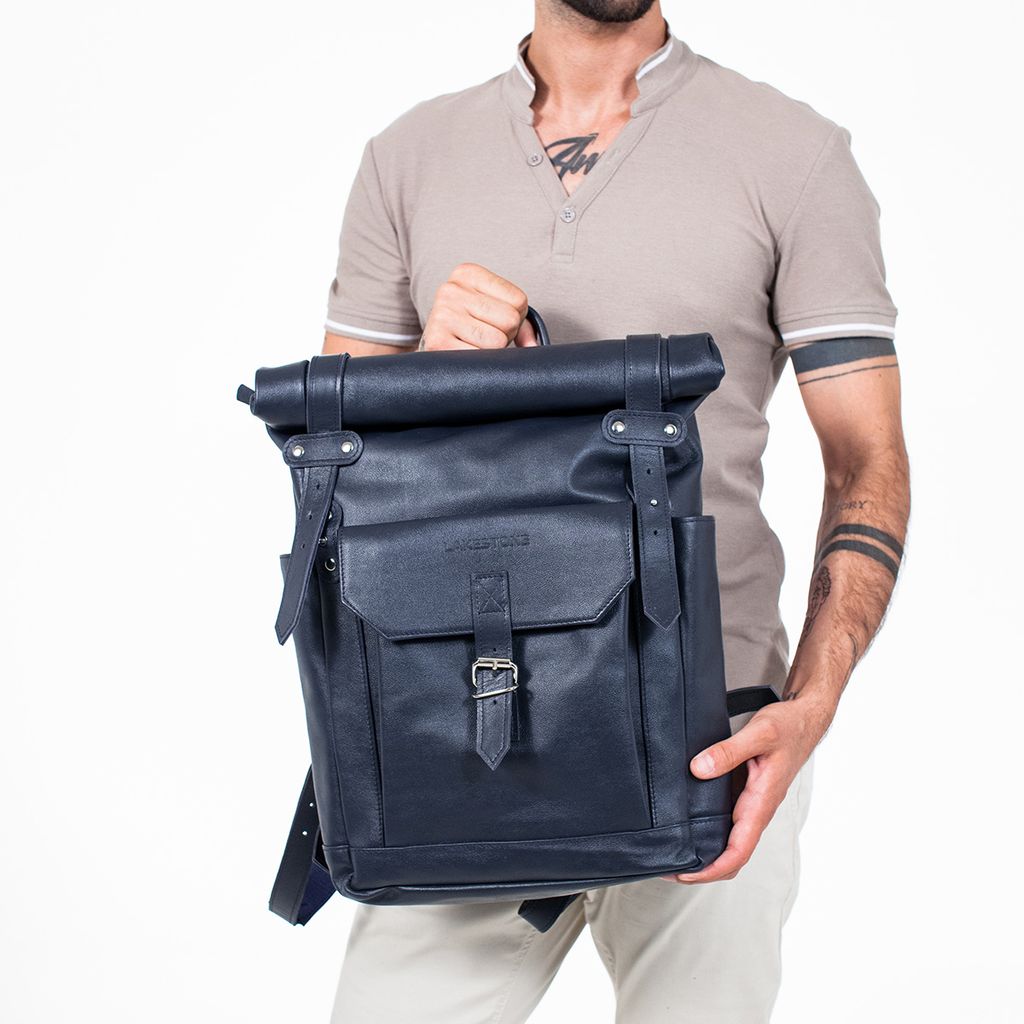 Рюкзак для ноутбука из кожи Eliot Black - Lakestone фото 34