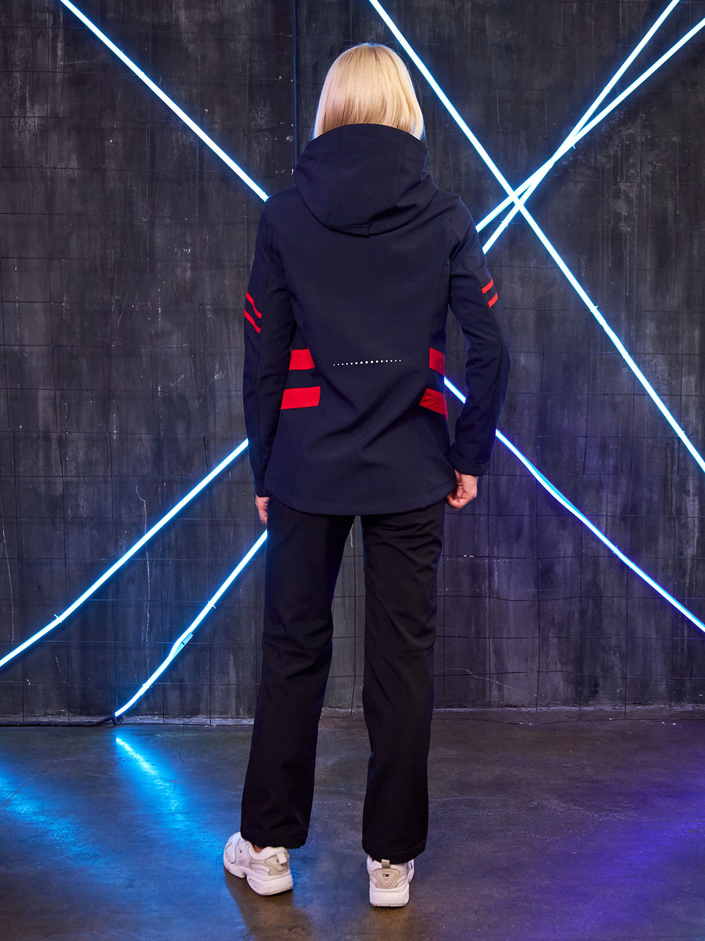 Женская мембранная куртка виндстоппер на флисе Azimuth Заря 124/23982_705 Темно-Синий  фото 4