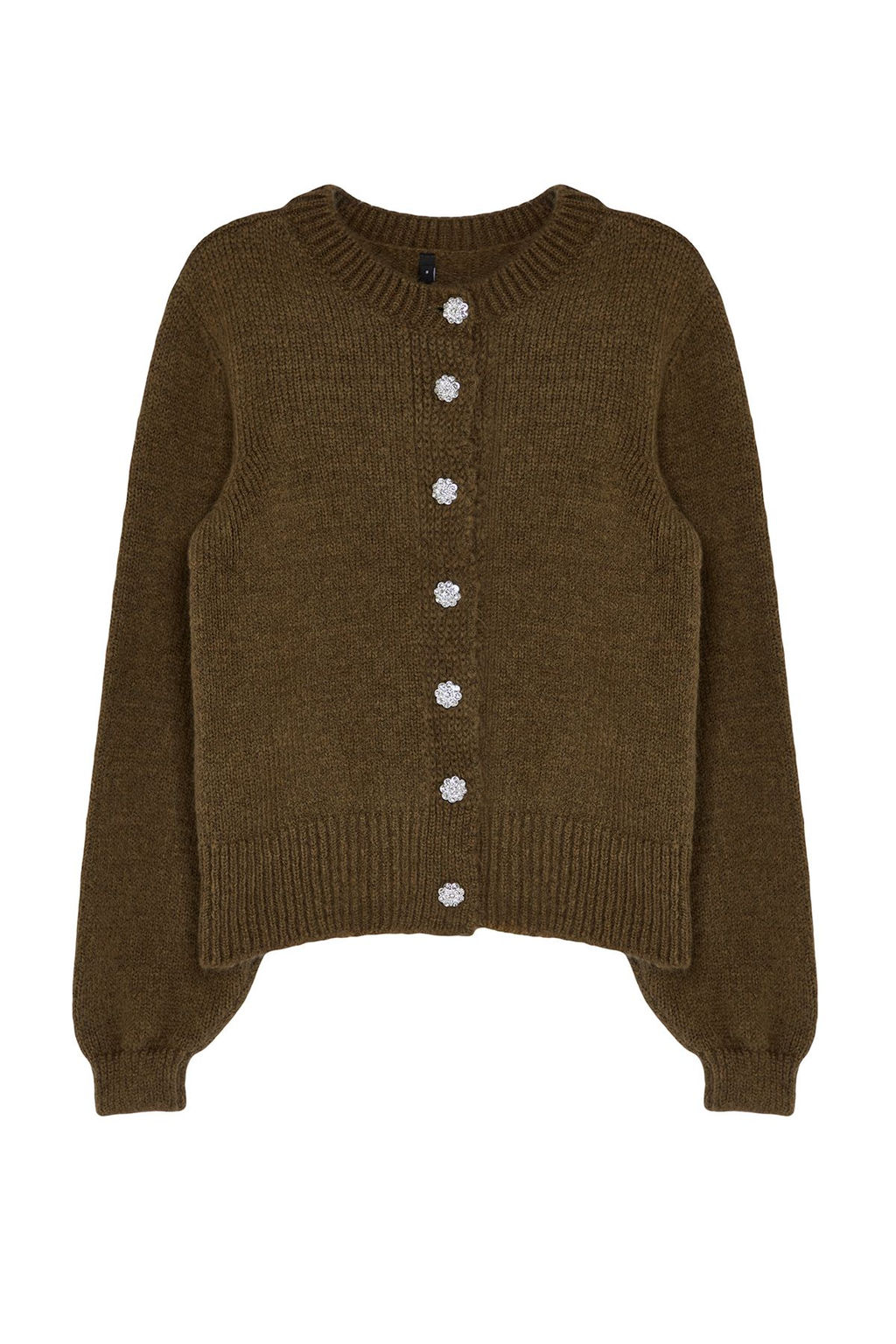 TRENDYOLMILLA Antrasit Yumusak Dokulu Mucevher Dugmeli Ceket Gorunumlu Triko H?rka TWOAW21HI0034  фото 6