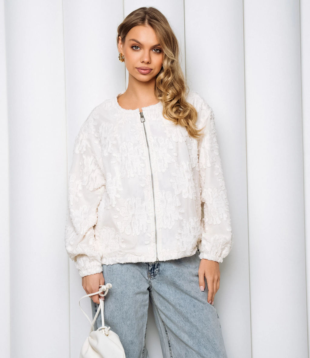 Бомбер #КТ8522 (3), светло-бежевый