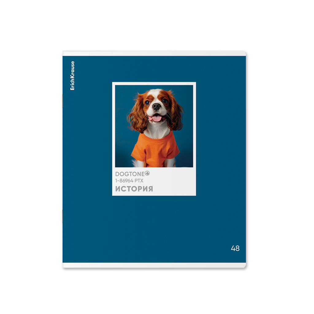 АКЦИЯ Цена за 5 шт. Тетрадь общая ученическая ErichKrause DogTone, История, 48 листов, клетка, выборочный УФ-лак