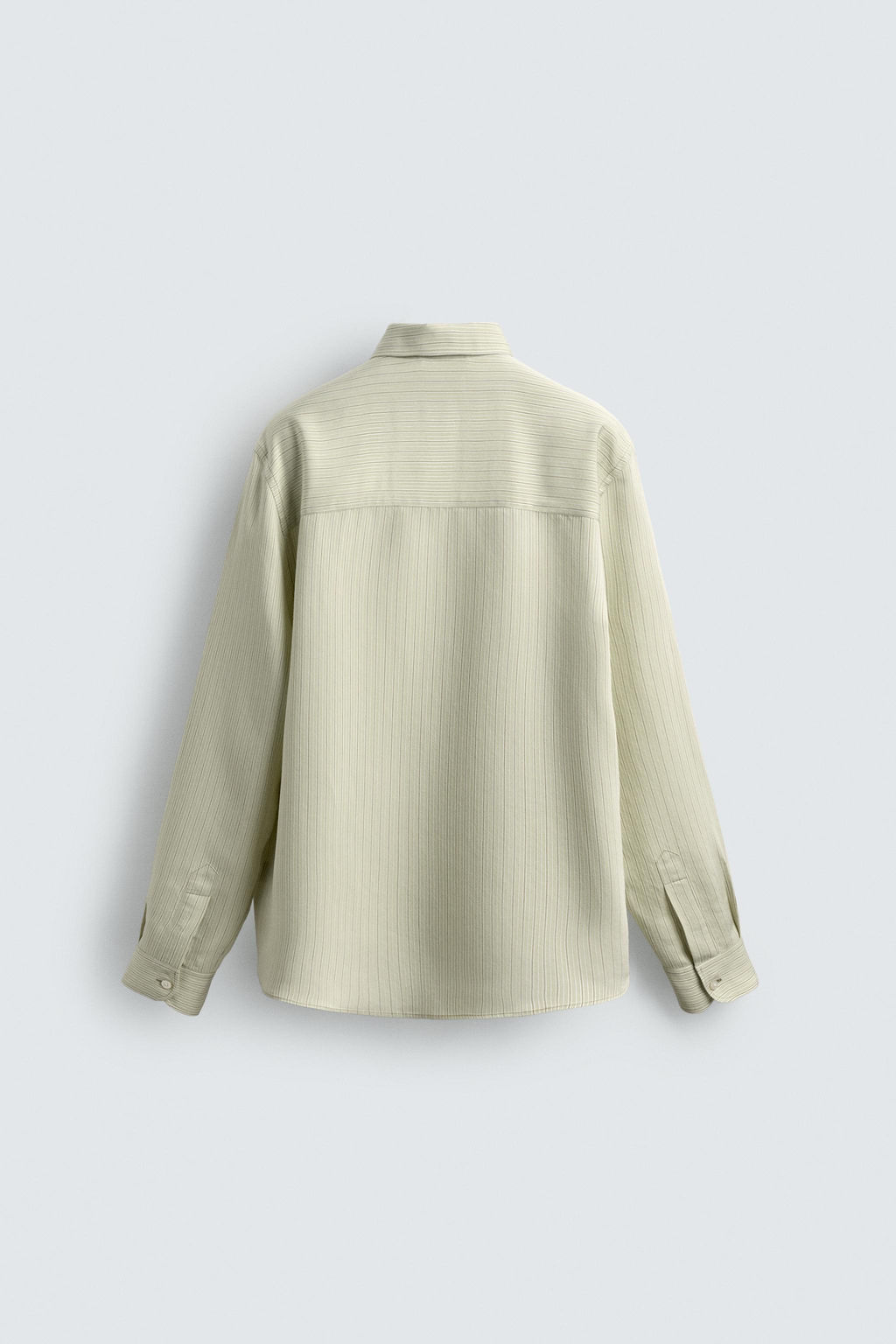 CAMISA FLUIDA RAYAS / Verde claro - Zara фото 9