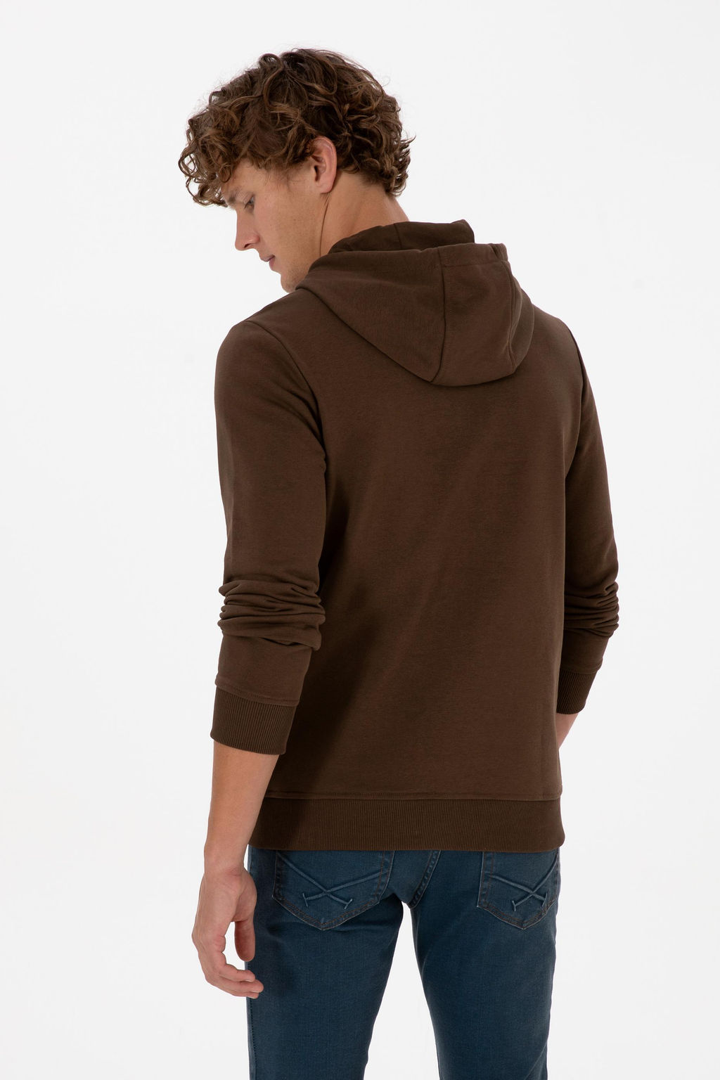 Erkek Kahverengi Basic Sweatshirt Sepette S_rpriz _ndirim - U.s. polo assn фото 5